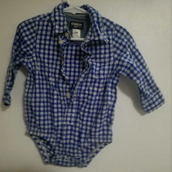 Long sleeve button up and 2 polo body suits